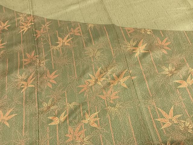 平和屋着物●訪問着　笹竹文　金彩　正絹　逸品　AABJ4351fy