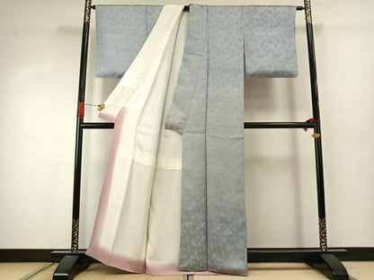 平和屋着物●上質な小紋　舞葉文　暈し染め　正絹　逸品　AABJ4353fy