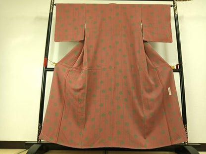平和屋着物●世界的人形師　辻村寿三郎　ジュサブロー　小紋　舞花文　正絹　逸品　未使用　AABJ4354fy