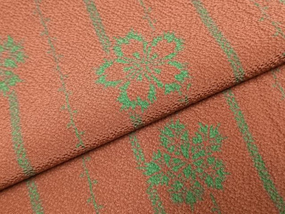 平和屋着物●世界的人形師　辻村寿三郎　ジュサブロー　小紋　舞花文　正絹　逸品　未使用　AABJ4354fy