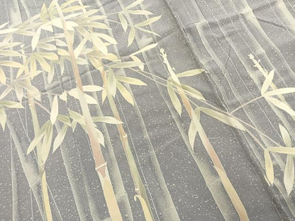 平和屋着物●京友禅作家　平田喜州　訪問着　笹竹文様　仮絵羽　正絹　逸品　未使用　AABJ4355fy