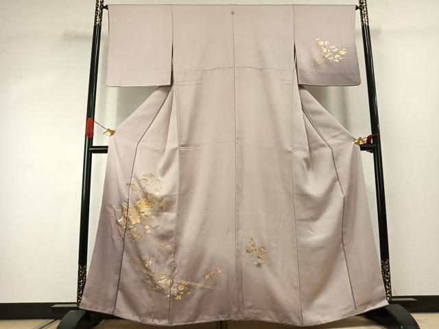 平和屋着物●金彩友禅　卓越技能者・名工・和田光正　訪問着　松竹梅　風景文　暈し染め　金銀彩　正絹　逸品　AABJ4357fy