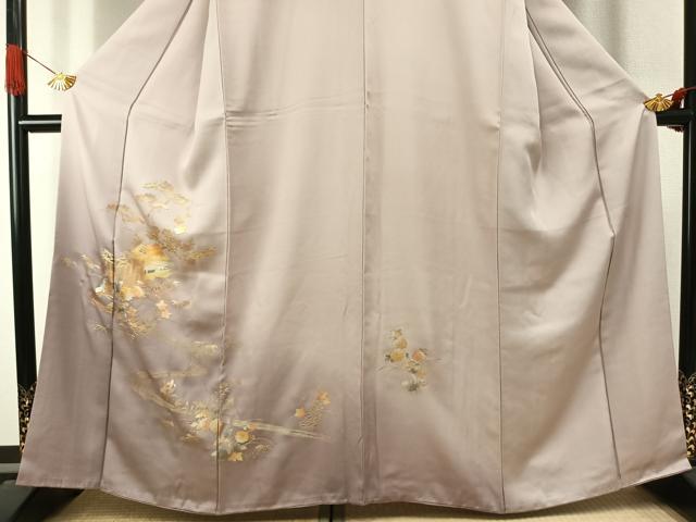 平和屋着物●金彩友禅　卓越技能者・名工・和田光正　訪問着　松竹梅　風景文　暈し染め　金銀彩　正絹　逸品　AABJ4357fy