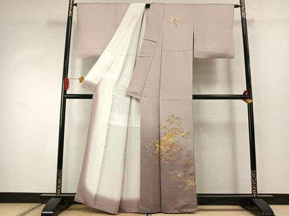 平和屋着物●金彩友禅　卓越技能者・名工・和田光正　訪問着　松竹梅　風景文　暈し染め　金銀彩　正絹　逸品　AABJ4357fy