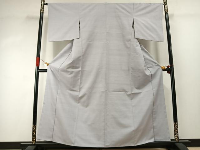 平和屋着物●結城紬　色無地　紫水晶色　やまと誂製　正絹　逸品　AABJ4362fy