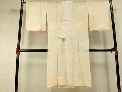 平和屋着物●長襦袢　無双仕立て　草花地紋　暈し染め　正絹　逸品　AABJ4365fy