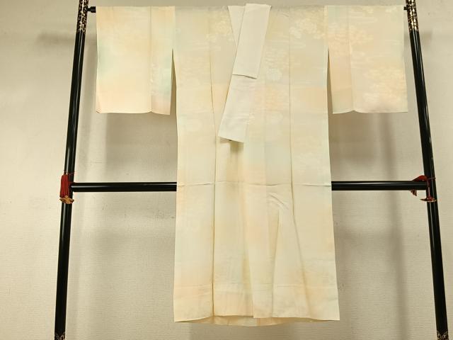 平和屋着物●長襦袢　無双仕立て　草花地紋　暈し染め　正絹　逸品　AABJ4365fy