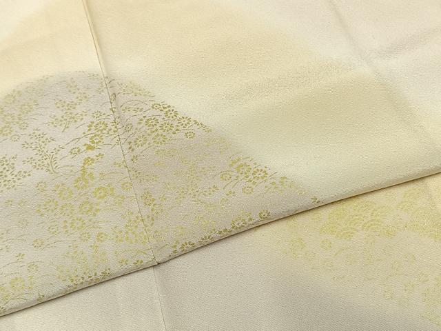 平和屋着物●訪問着　草花文　暈し染め　金彩　正絹　逸品　AABJ4367fy