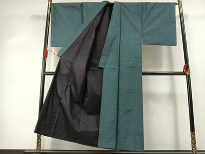 平和屋着物▼男性　本場大島紬　アンサンブル　80亀甲　総詰め　正絹　逸品　AABJ4368fy