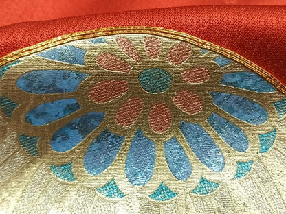 平和屋着物●豪華振袖　駒刺繍　毬　舞花文　暈し染め　金銀彩　正絹　逸品　AABJ4370fy