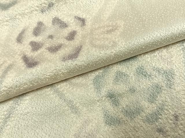 平和屋着物●上質な小紋　絞り　草花文　正絹　逸品　AABJ4372fy