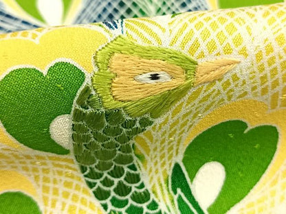 平和屋着物●訪問着　刺繍　孔雀文　暈し染め　松坂屋扱い　正絹　逸品　AABJ4381fy