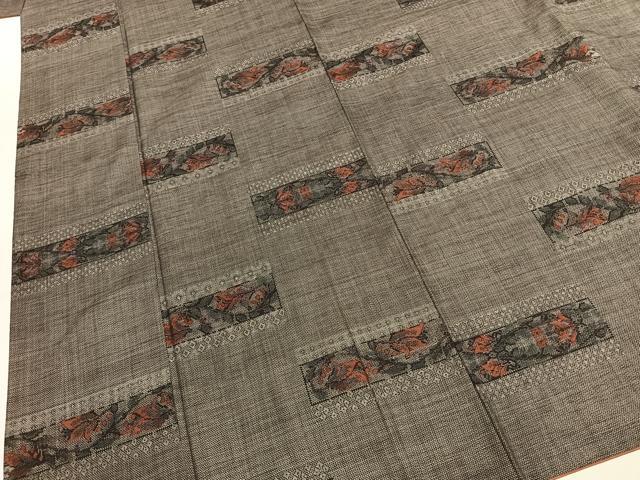 平和屋着物●本場大島紬　カタス9マルキ　色紙花文　正絹　逸品　AABJ4382fy