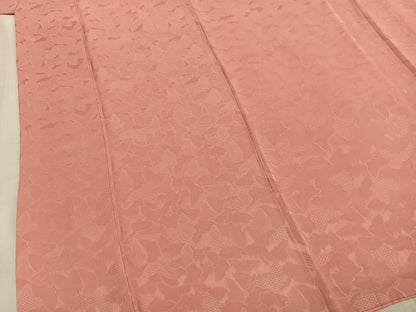 平和屋着物●上質な色無地　蝶尽くし地紋　薄紅色　高島屋扱い　正絹　逸品　AABJ4385fy