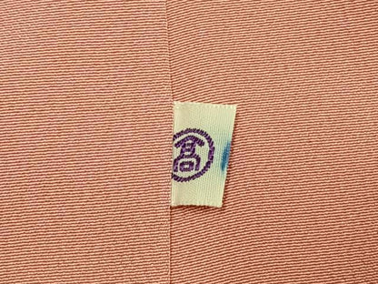 平和屋着物●上質な色無地　蝶尽くし地紋　薄紅色　高島屋扱い　正絹　逸品　AABJ4385fy