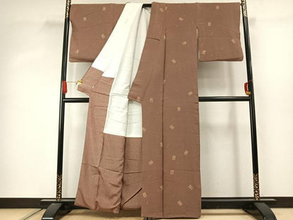 平和屋着物●上質な小紋　カルタ　小田急百貨店扱い　正絹　逸品　AABJ4394fy