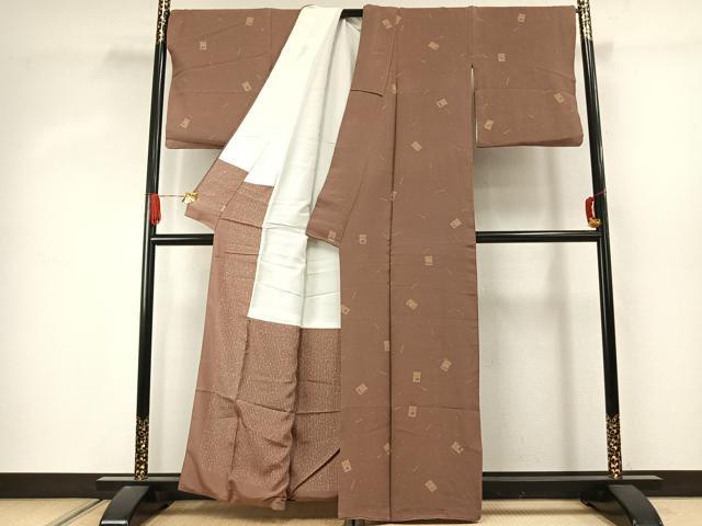 平和屋着物●上質な小紋　カルタ　小田急百貨店扱い　正絹　逸品　AABJ4394fy
