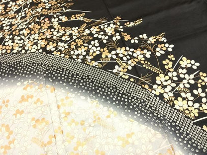 平和屋着物●訪問着　駒刺繍　絞り　萩文　暈し染め　金彩　正絹　逸品　未使用　AABJ4396fy