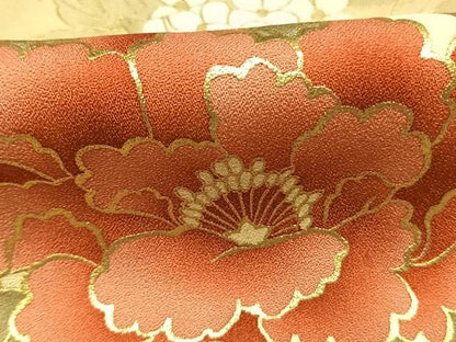 平和屋着物●訪問着　草花文　暈し染め　金彩　正絹　逸品　AABJ4397fy