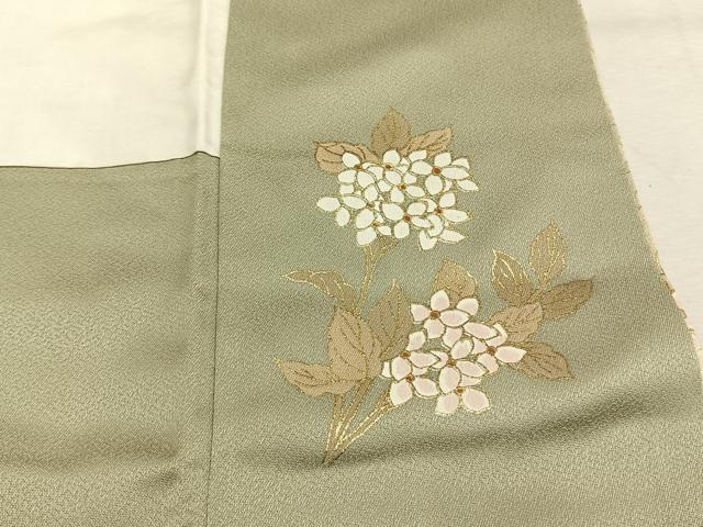 平和屋着物●訪問着　草花文　暈し染め　金彩　正絹　逸品　AABJ4397fy