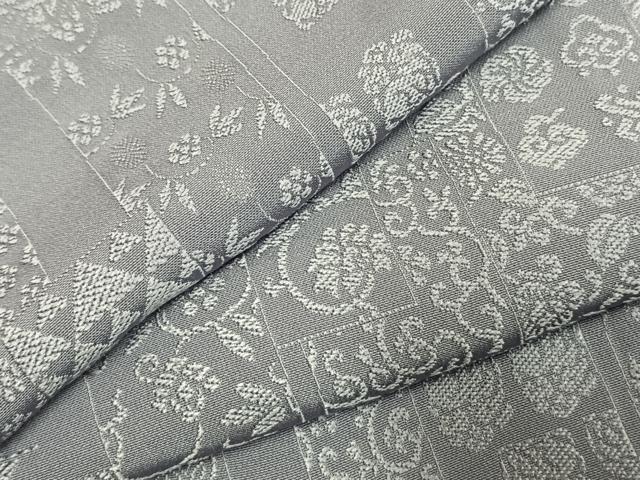 平和屋着物●上質な色無地　色紙花地紋　幻の染織　藤色　夢紫美術館謹織　反端付き　ロング丈　正絹　逸品　未使用　AABJ4400fy