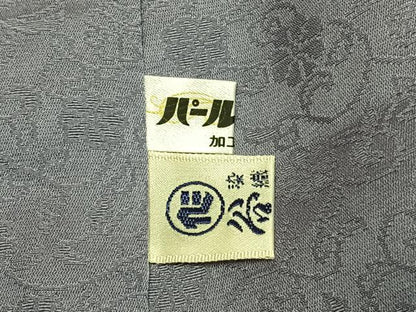 平和屋着物●上質な色無地　色紙花地紋　幻の染織　藤色　夢紫美術館謹織　反端付き　ロング丈　正絹　逸品　未使用　AABJ4400fy