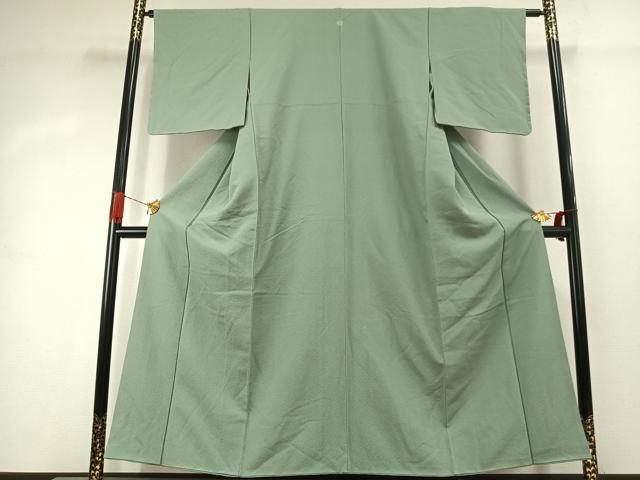 平和屋着物●上質な色無地　薄青色　正絹　逸品　未使用　AABJ4403fy
