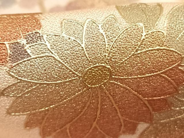 平和屋着物●訪問着　枝花文　暈し染め　ロング丈　正絹　逸品　AABJ4404fy