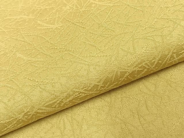 平和屋着物●上質な色無地　松葉地紋　淡黄色　正絹　逸品　AABJ4405fy