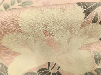 平和屋着物●訪問着　友禅　草花文　暈し染め　正絹　逸品　AABJ4406fy