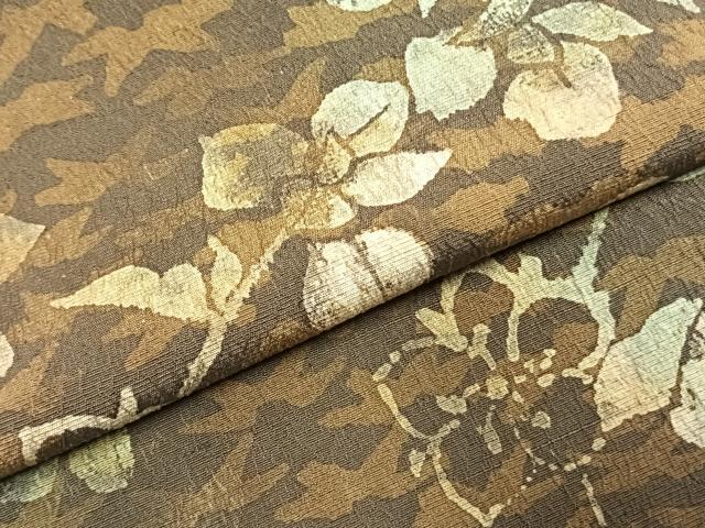 平和屋着物●上質な小紋　枝花文　暈し染め　正絹　逸品　AABJ4410fy