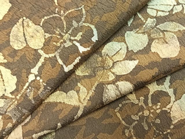 平和屋着物●上質な小紋　枝花文　暈し染め　正絹　逸品　AABJ4410fy