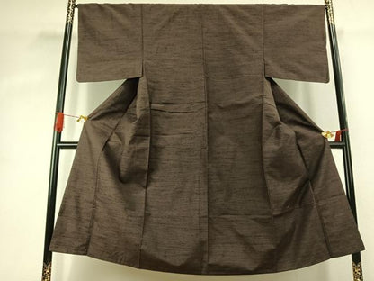 平和屋着物●男性　紬　網代織　正絹　逸品　AABJ4416fy