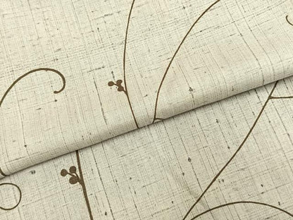 平和屋着物●上質な紬　唐草文　正絹　逸品　AABJ4417fy