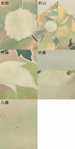 平和屋着物●上質な小紋　地紋起こし　草花文　正絹　逸品　AABJ4419fy
