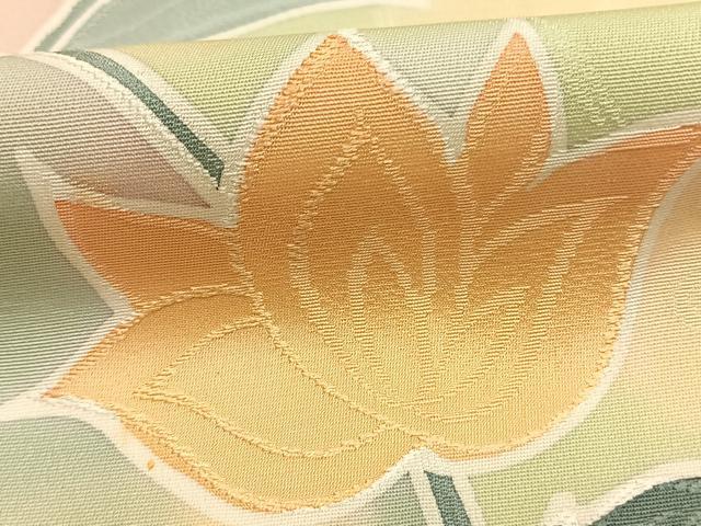 平和屋着物●上質な小紋　地紋起こし　草花文　正絹　逸品　AABJ4419fy