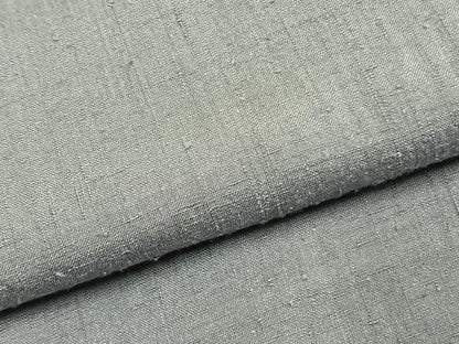 平和屋着物●結城紬　色無地　暁鼠色　正絹　逸品　AABJ4432fy