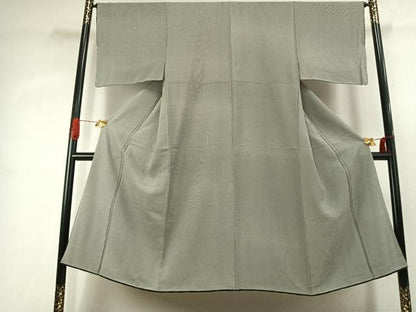 平和屋着物●男性　江戸小紋　万筋　黒色×白色　正絹　逸品　AABJ4435fy