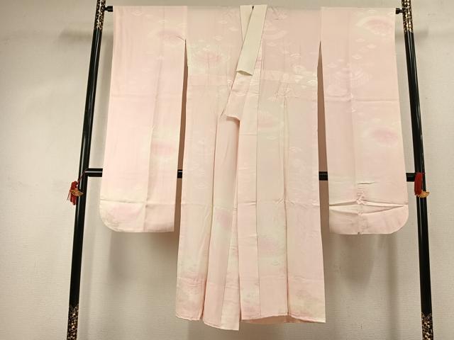 平和屋着物●振袖用長襦袢　無双仕立て　草花地紋　暈し染め　正絹　逸品　AABJ4440fy