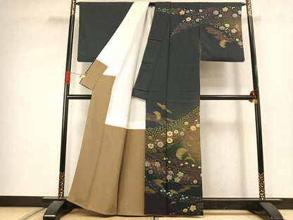 平和屋着物●吉乃一廉　幻の辻が花　訪問着　絞り　暈し染め　金彩　正絹　逸品　未使用　AABJ4441fy