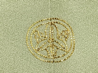 平和屋着物●十日町友禅作家　松雨　訪問着　駒刺繍　枝花文　暈し染め　金彩　正絹　逸品　AABJ4444fy