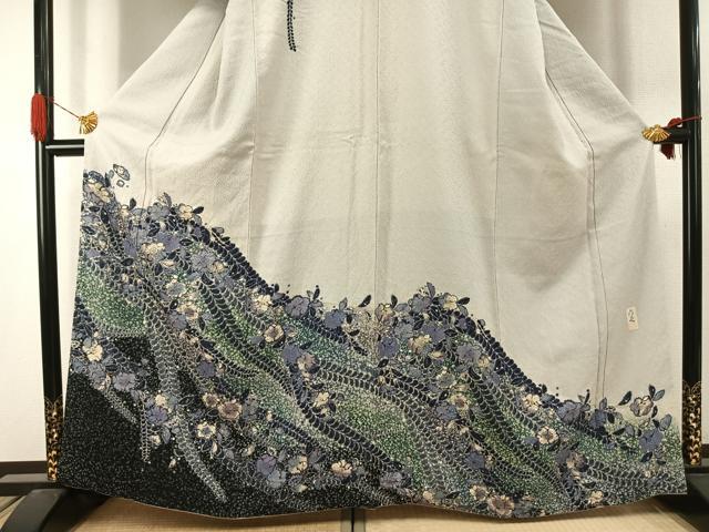 平和屋着物●訪問着　作家物　絞り　辻が花　暈し染め　金彩　正絹　逸品　AABJ4446fy