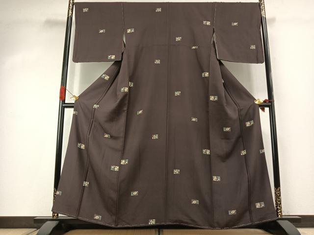 平和屋着物●上質な小紋　張子　でんでん太鼓　正絹　逸品　未使用　AABJ4448fy