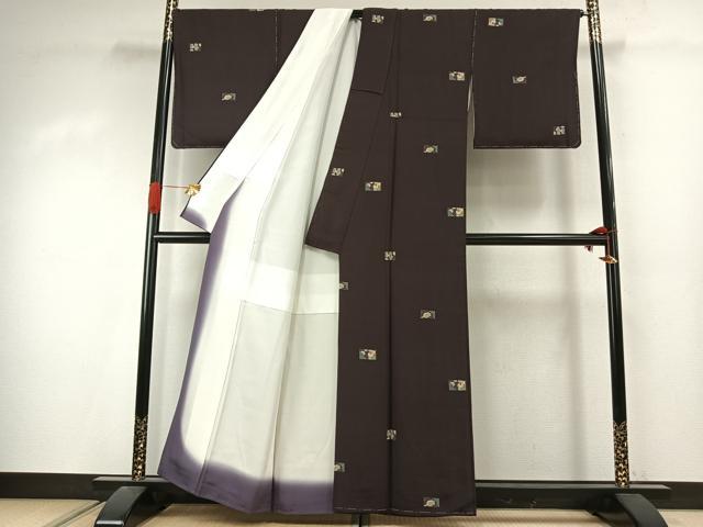 平和屋着物●上質な小紋　張子　でんでん太鼓　正絹　逸品　未使用　AABJ4448fy