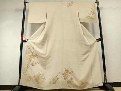 平和屋着物●創業460年・千總　訪問着　刺繍　草花文　暈し染め　金彩　伊勢丹扱い　正絹　逸品　AABJ4454fy