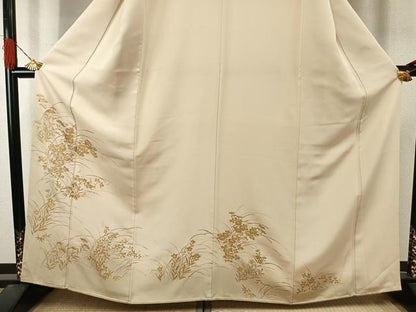 平和屋着物●創業460年・千總　訪問着　刺繍　草花文　暈し染め　金彩　伊勢丹扱い　正絹　逸品　AABJ4454fy