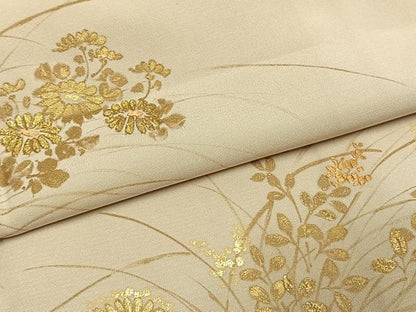 平和屋着物●創業460年・千總　訪問着　刺繍　草花文　暈し染め　金彩　伊勢丹扱い　正絹　逸品　AABJ4454fy