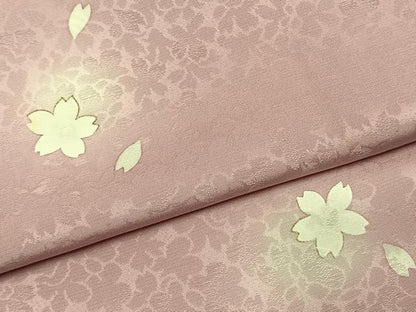 平和屋着物●上質な小紋　舞桜文　蛍暈し　正絹　逸品　AABJ4460fy