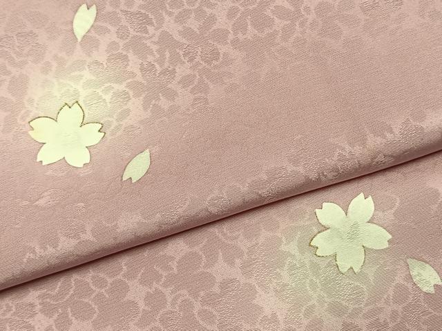 平和屋着物●上質な小紋　舞桜文　蛍暈し　正絹　逸品　AABJ4460fy