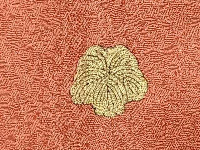平和屋着物●上質な色無地　霞地紋　薄紅色　正絹　逸品　AABJ4463fy
